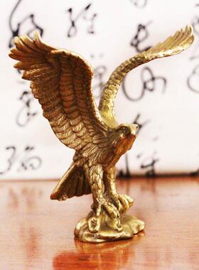 黄铜大展宏图老鹰摆件招聚工艺礼品摆饰办公室摆设家居饰品礼物铜
