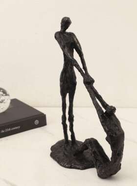 简玄约现代创意金关属拉手跳饰舞人摆0038件样板房酒柜家居书房软