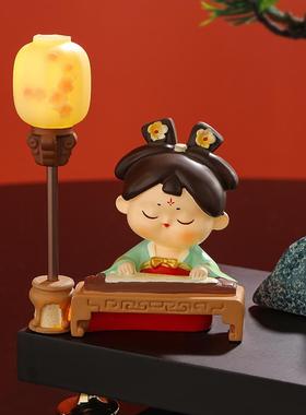 西安文创纪念品古风唐仕女小夜灯摆件办公室桌面装饰品礼物送女生