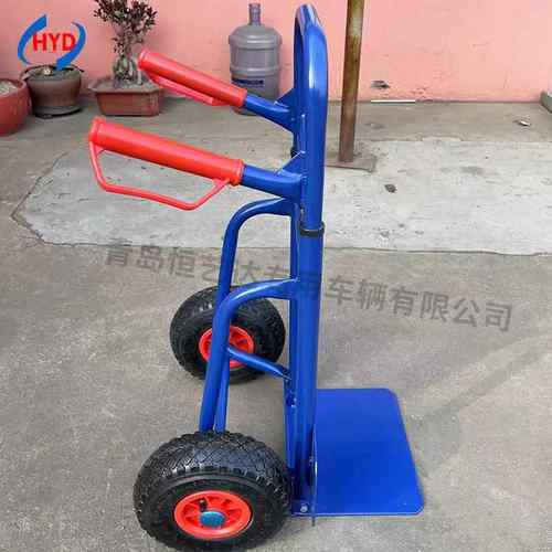 油桶手拉小推车橡胶充气轮手推货仓车大载重老虎车物流搬运车 - 图2