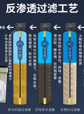 自来水处理设备一体化净水机反渗透滤水制水机工业水地下水桶装水