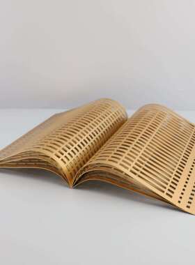 轻奢代黑色艺现术属镂空书卷摆件样板房售金楼处书房卧室玄0129关