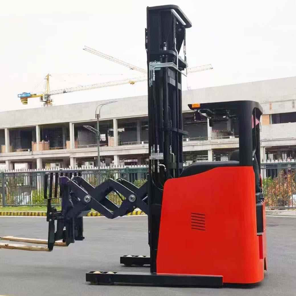 剪刀双前移式电动叉车双层货架用伸缩货叉高位货架仓储设备堆高机 - 图1