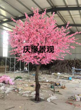 仿真桃花树绿植文旅古镇街区婚庆产业园布景主题餐厅装饰春日系列