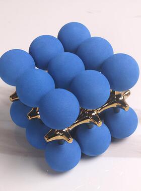 直销新款简约现代轻奢售楼处树脂几何圆球软装饰品家居样板房间工