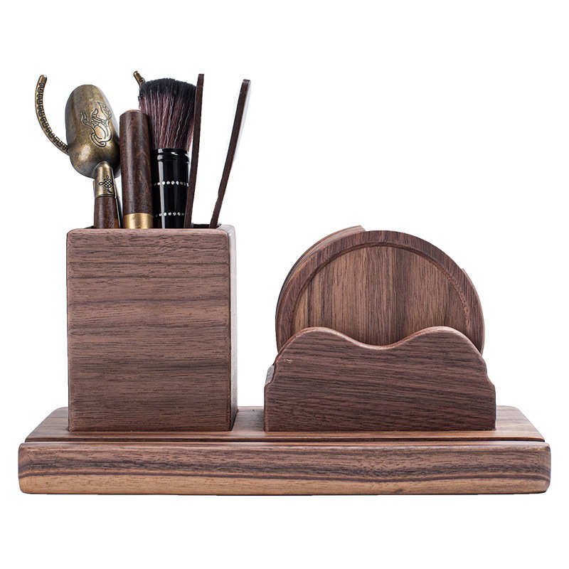 Tea ceremony Six Gentlemen Set Ebony Electric Wood Kung Fu Tea Set Tea Clip Tea Needle Tea Brewing Tool Accessories Tea Spoon