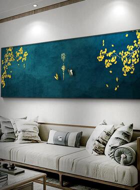 新中国风客厅装饰画、古代花鸟画、红色喜庆沙发背景墙挂画、餐厅
