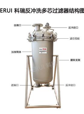 款反冲洗钛棒精粉密过器耐腐蚀再生型钛末烧滤结439滤芯过滤设备