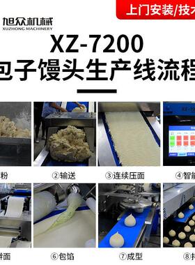 旭众包MAGA-102包子头生产线仿手工包子刀切方馒馒头圆馒成型机子