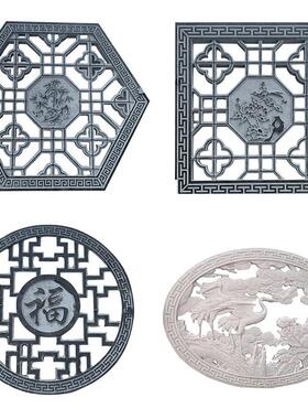 石雕浮雕壁画镂DZX福空窗青石五地壁雕大理石刻花字玄关影墙牌匾