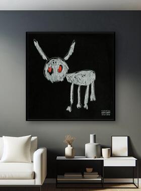 Drake公鸭专辑说唱装饰画卧室床头说唱嘻哈潮流挂画背景墙壁画欧