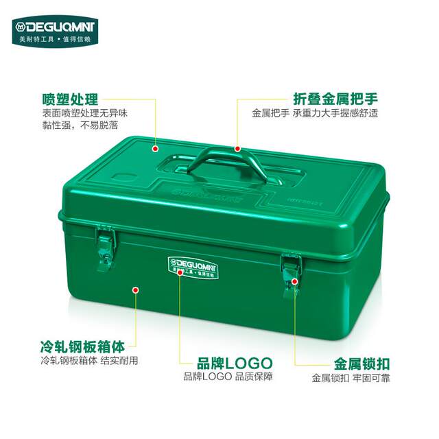 Menet hardware tool box portable iron box metal car-mounted household multi-function electrician storage box