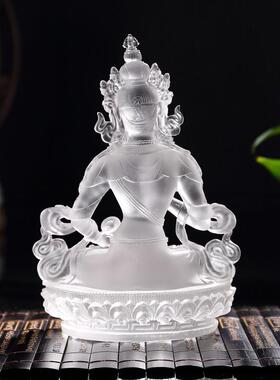 礼之源 古法琉璃佛像摆件工艺品 密宗金刚萨埵观音大士家居装饰品