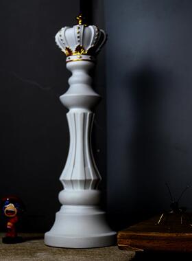 美式仿国际真棋摆件马到功成国王王后象XM190901棋具家居店铺装软