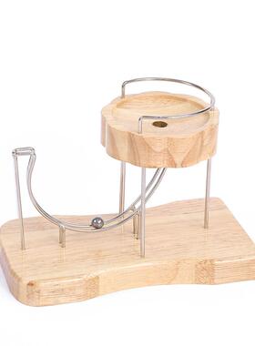 跨境新品Kinetic Art永动机钢珠动力学艺术摆件循环木制品插电款