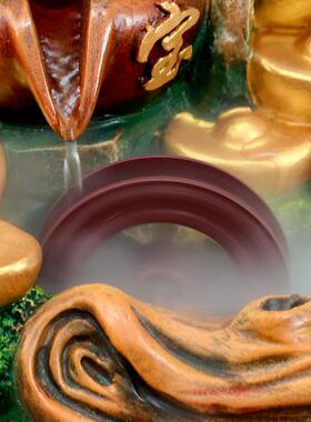 创意礼品小假山流水桌面摆件装饰加湿器办公室工艺礼品摆饰