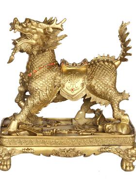 杨铜记铜器 八宝麒麟 铜麒麟 摆件礼品铜 铜八宝麒麟