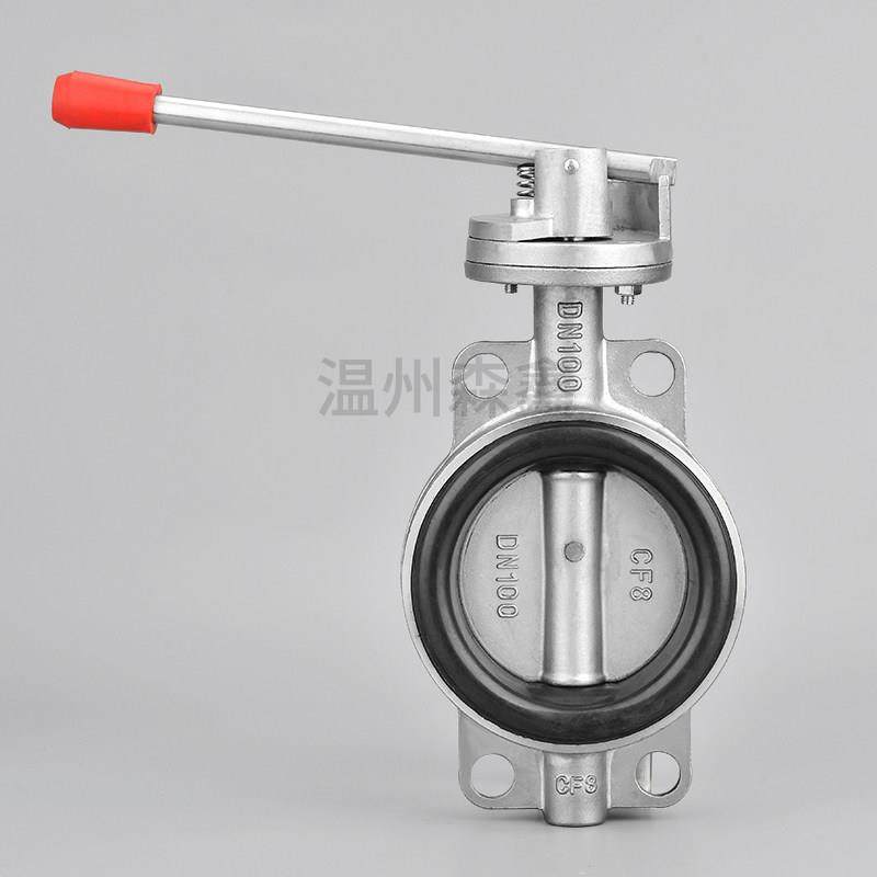 不锈钢对夹蝶阀 D71X 手动手柄软密封矽胶碟阀304蝶阀DN5080100,淘宝优惠券,粉丝福利购,淘宝优惠卷