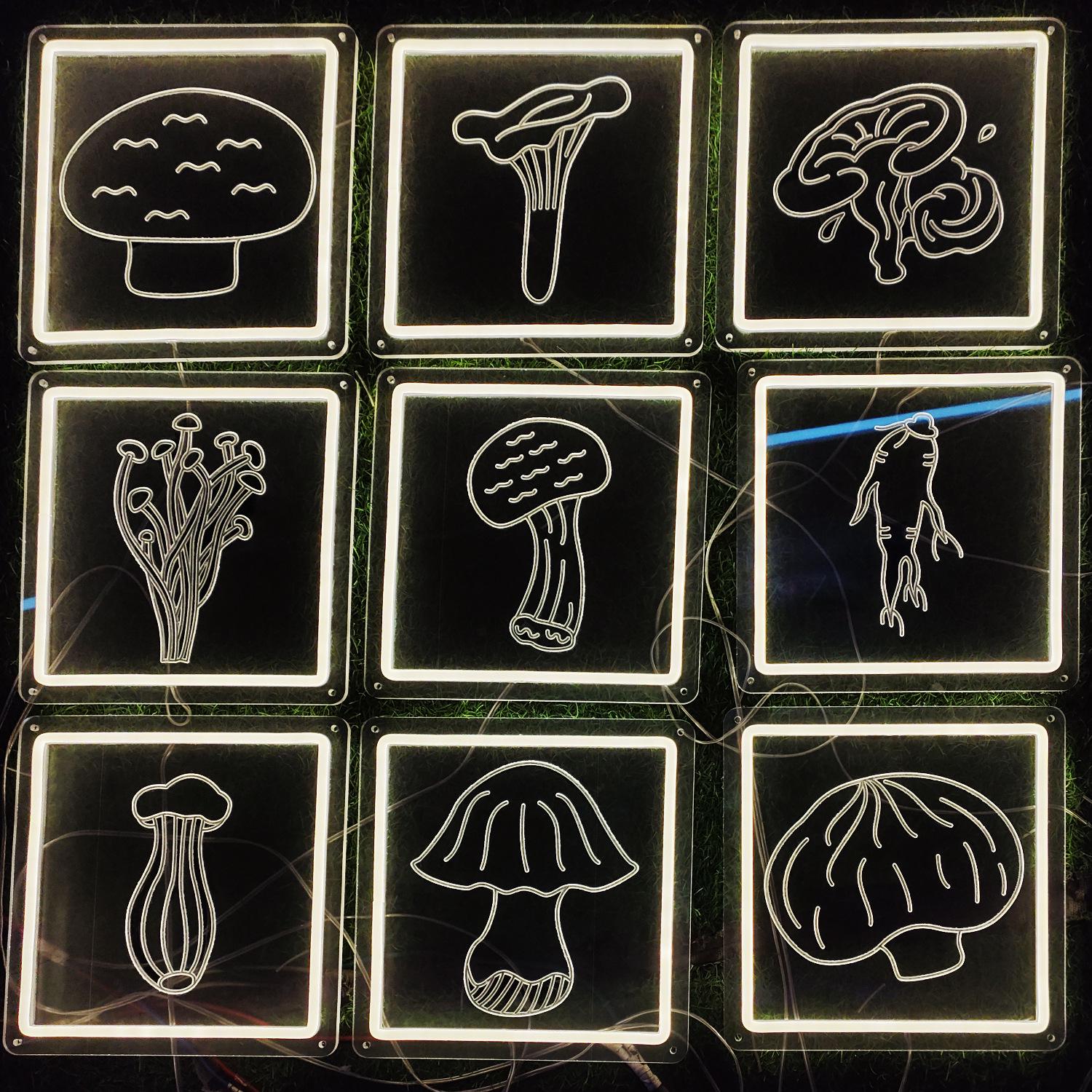 手举牌霓虹灯diy亚克力透明阴雕发光摆摊氛围灯装饰造型灯标识牌 - 图2