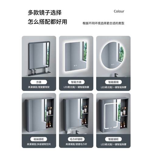 挂墙式洗手盆卫生间陶瓷抽屉洗脸盆柜组合小户型家用太空铝洗漱台 - 图2