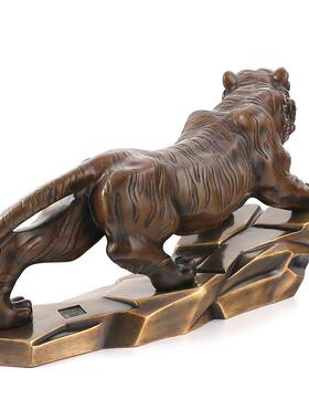 虎山河摆件商务黄铜工厂工艺客厅办公室装饰品家居礼品摆件