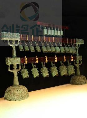 仿古乐器可演奏婚庆影视立人杆编钟礼器周鼎
