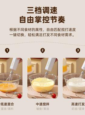 新款电动折叠打蛋器手持无线家用打发器小型烘焙蛋糕搅拌器打蛋机
