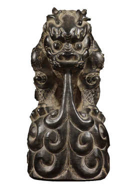 摆设石雕仿古神兽中式怀旧文玩青石祥云吸水陈设摆件复古民俗收藏