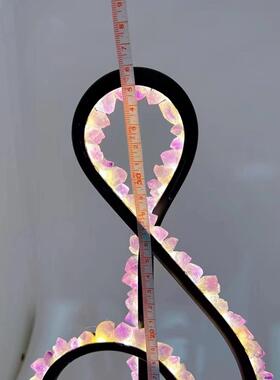 crystalLEDlight紫晶牙黄晶牙LED音符灯室内摆件