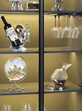 宇航员红酒杯架酒柜装饰品摆件客厅家居饰品轻奢高档2023新款套装