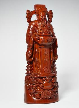花梨木雕文财神爷神像摆件实木家用店铺供奉范蠡菩萨红木工艺礼品