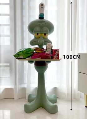 可爱治愈网红章鱼哥托 托盘落地超大摆件模型童年回忆旁客厅置物