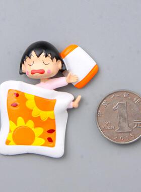 眠睡版萌妹子丸珍 M5-1 子头体立创意手办韩版磁扣冰贴吸磁贴手箱