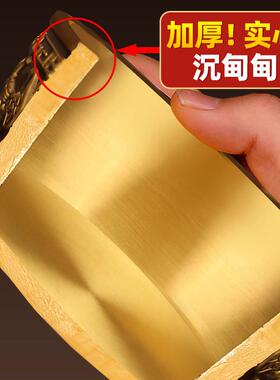 聚宝盆招财聚财摆件黄铜八方来财摆件家用客厅店铺桌面元宝送礼品