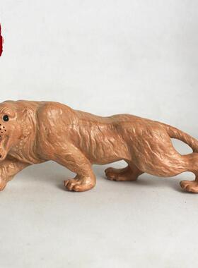 桃木小老虎摆件创意木质摆件立体生肖属虎客厅十二生肖汽车内饰品