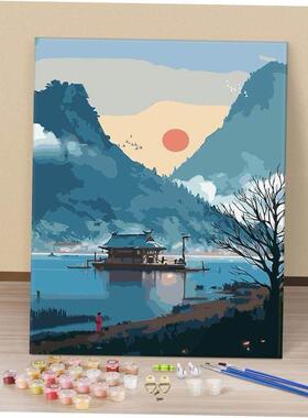 DIY Coloring By Numbers Painting Canvas Paints Art Oil Paint