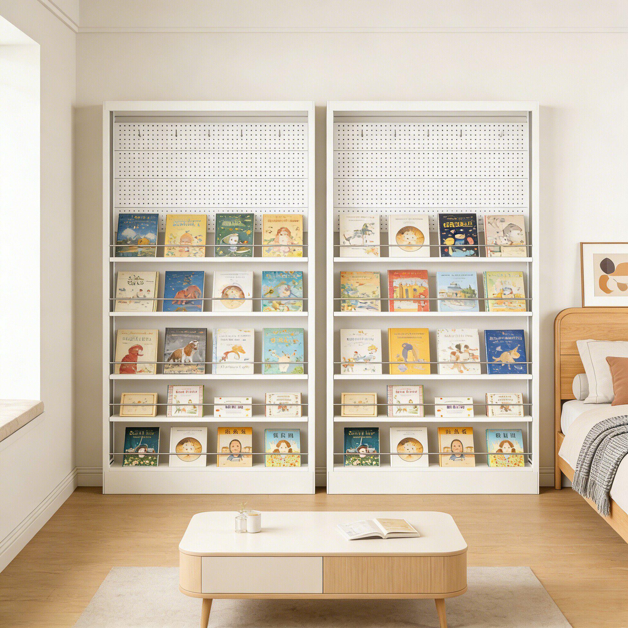 Steel door back hole plate storage rack floor-to-ceiling wall bookshelf door hanging clothes rack living room 8cm gap storage layer