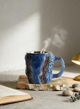 跨境矿物质杯子装饰品摆件矿石杯子Mineral Crystal Coffee Mugs