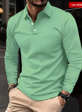 2-pack men's long-sleeve Polos — classic design soft fabric