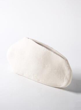 新中式现代米色肌理陶瓷花瓶扁形花器摆件样板间酒店客厅玄关装饰