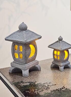 天猫正品石灯微景观摆件石头造景鱼缸盆景装饰日式石灯笼迷你小摆
