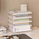 Acrylic bookshelf desktop storage box children's desk office vertical multi-layer layered easy