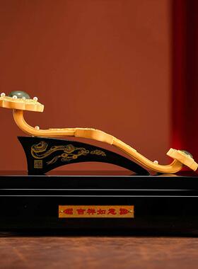 绒沙金吉祥如意摆件工艺品家居乔迁新居装饰品银行保险开门红礼品