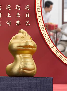 新款蛇摆饰件生肖蛇中式国潮客电视柜办公室厅铜桌面装饰工艺礼品