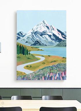 环游世界旅行风景装饰画 现代简约客厅酒店卧室壁画ins餐厅挂画