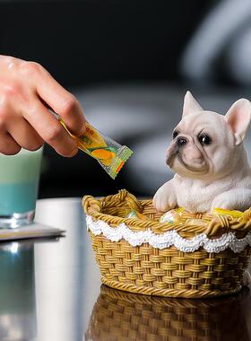 可爱法斗玄关入户钥匙收纳摆件创意狗狗客厅家居门口装饰品礼物