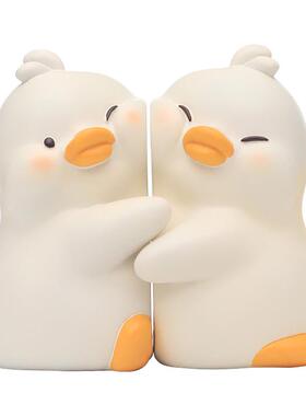 现代简约书靠书立创意书房客厅酒柜小鸭贴贴书挡装饰品摆件