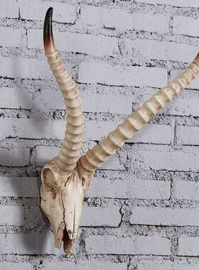 墙饰饰壁饰羊头骨摆件挂件挂壁复挂古创欧式AMT意动物墙壁饰品羊
