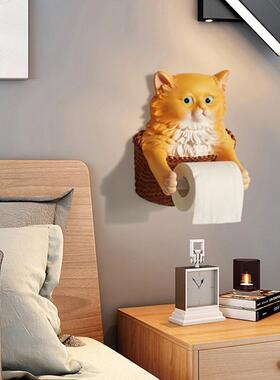 创意可爱猫卫生间ZHC0007Z纸巾架壁挂纸式厕手浴架洗所手间室卷纸