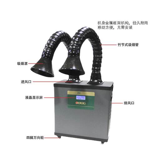 自动化烟雾过滤净化器吸烟仪F600电洛铁焊台焊锡烟雾排烟仪抽烟机 - 图0